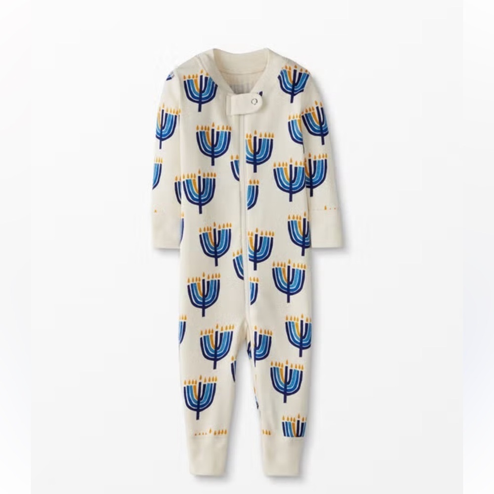 Hanna Andersson Baby Zip Sleeper Menorah One Piece 0-3 Months